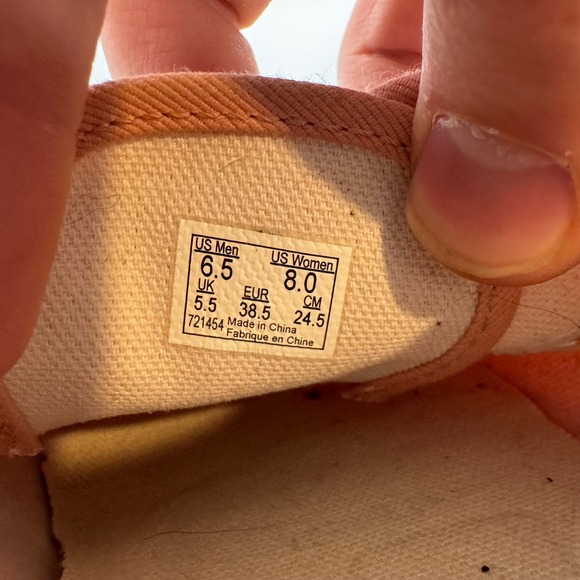 Vans Authentic Pink Canvas Gum Sole Low Top Sneakers Womens 8 Mens 6.5 - Picture 8 of 8